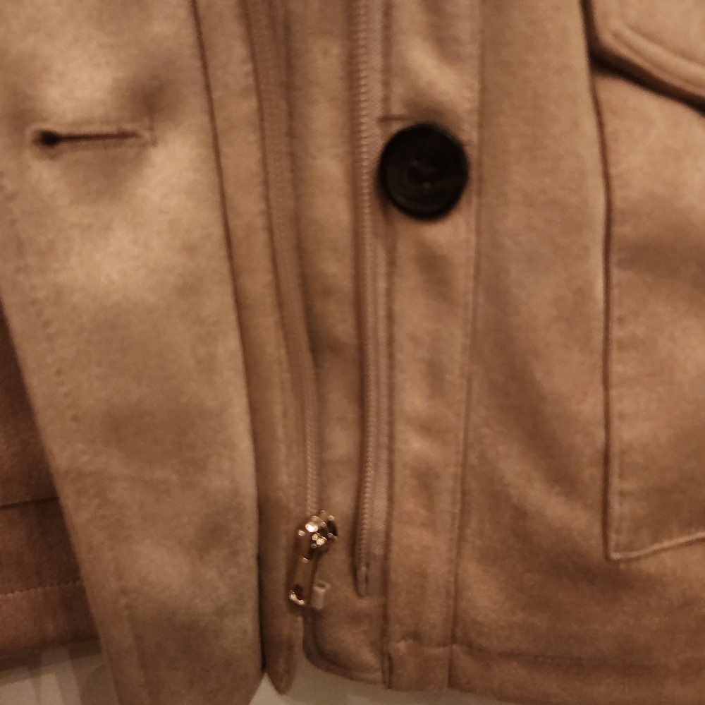 Tan color faux suede soft vest - Picture 7 of 12